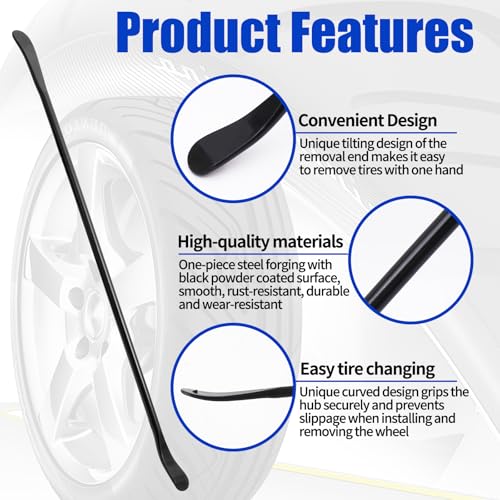 Zihvfzu Tire Mount and Demount Iron, 38 Inch, Black, 2 PCS