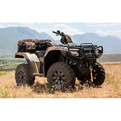 (2 Pack) 4/156 Tusk Cascade Wheel 12x7 4.0 + 3.0 Machined/Black For Yamaha RAPTOR 700 2006-2025