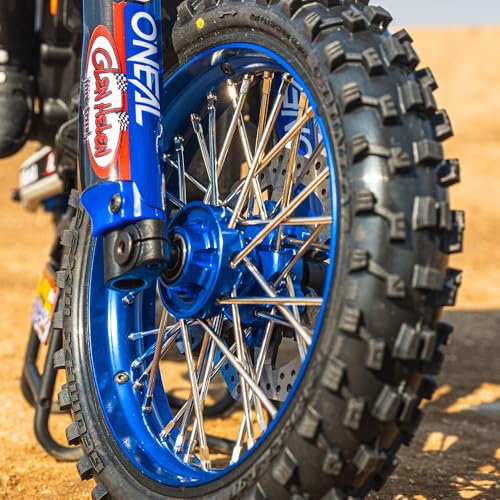 Pro-Line Racing 1/4 Pro-Spec Aluminum V2 Bead Front Wheel Assembled Blue Promoto-MX PRO283600T1