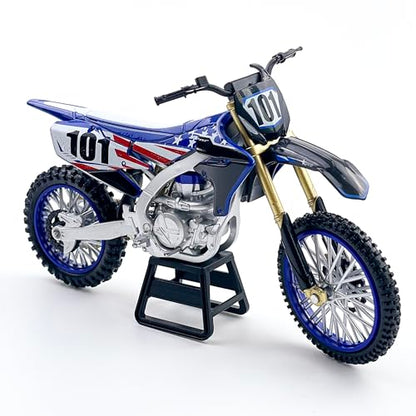 OEVTVR Dirt Bike Motorcycle Model – 1:12 Scale Diecast No. 101 Motocross Motorbike with Realistic Details, Alloy Body, Display Gift for Enthusiasts