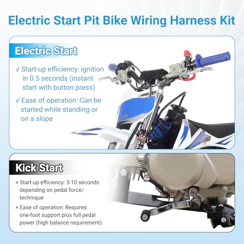 EOPOAYI Pit Bike Wiring Harness Electric Start for 110cc 125cc TaoTao ATV