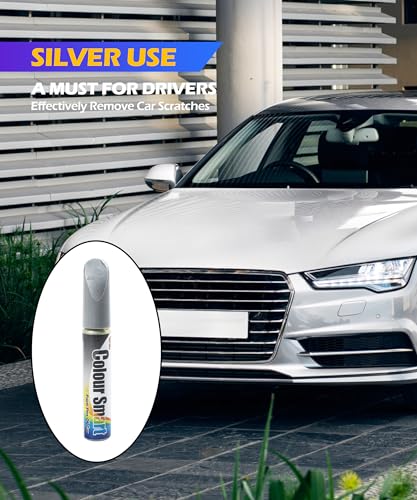 SCUARI Touch Up Paint Pen,Car Paint Pen,Car Paint Scratch Repair,Car Accessories Car Scratch Remover Pen,Car Touch Up Paint,Car Paint Scratch Repair,Paint Pen for Cars Paint Scratch Repair (Silver) - color: Silver