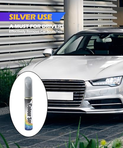 SCUARI Touch Up Paint Pen,Car Paint Pen,Car Paint Scratch Repair,Car Accessories Car Scratch Remover Pen,Car Touch Up Paint,Car Paint Scratch Repair,Paint Pen for Cars Paint Scratch Repair (Silver) - color: Silver
