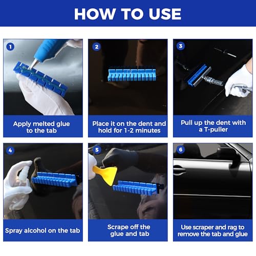 Paintless Dent Repair Tool,2 in 1 Slide Hammer dent Puller Car Repair Tool Kit with 20 pcs Suction Dent Puller, 2 Stainless Steel Grooves, 4 Puller Lines - style: 28PCS