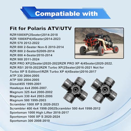 Pleoos Front Prop Shaft U-Joint Front Driveshaft Compatible with Polaris RZR Ranger Sportsman General 1000 800 900 700 570 500 OEM# 2202015 3235616 2203703 3260104 3235500