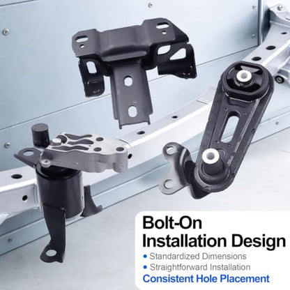 3PCS Engine Motor Mount Set Compatible with 2 1.5L Models 2011-2016 - size: Mazda 2 2011-2016