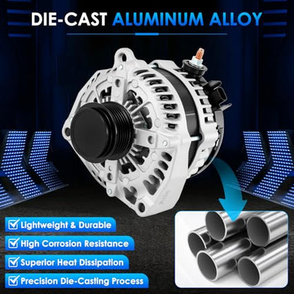 14009 Car Alternators Fit for GMC Sierra 1500 14-18, Yukon for Cadillac Escalade, Chevy Silverado 1500 14-18, Tahoe 15-19, Camaro, Suburban 4.3L 5.3L 6.2L Automotive Replacement Alternator - size: #14009N, 14009 Alternator