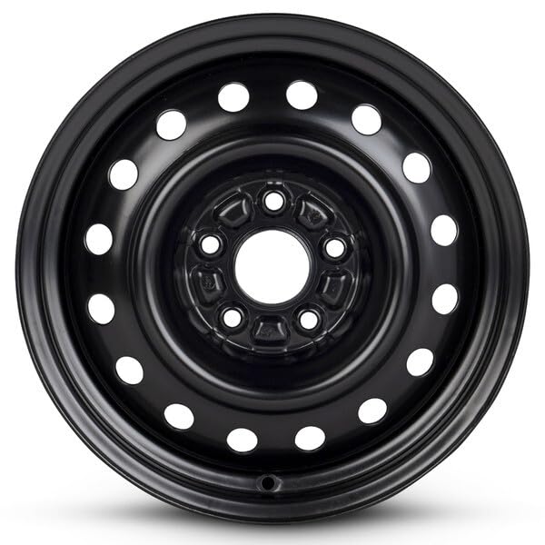 Wheel 16x6.5 in Steel Rim 5 Lug 110mm 38mm Offset 65.1mm CB| Powder-Coated Black finish Fits 2004-2008 Chevy Malibu | New OEM Replacement - 9594785