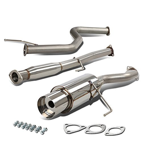 Auto Dynasty 4" Round Catback Exhaust System For 1992-2000 Honda Civic - color: Round Tip