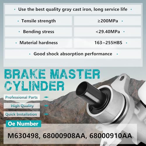M630498 Brake Master Cylinder with Reservoir and Cap Fit for Ram and Dodge - size: M630498