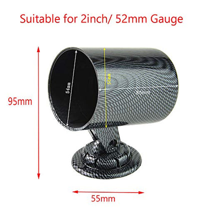 ESUPPORT Carbon Fiber 2" 52mm Heavy Duty Universal Single Hole Dash - color: Single Hole