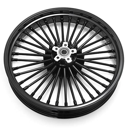 TOFR 21x3.5 18x5.5 Front Rear Wheels Gloss Black For Harley Dyna 2008-2017 - color: 21x3.5 18x5.5 Black, size: Dyna 2008-2017