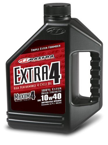 Maxima Racing Oils 169128-3PK Extra4 Synthetic 4T 10w40 Motorcycle Engine Oil 1G Bottle, 3-Pack - size: 1 Gallon, style: 3 Pack