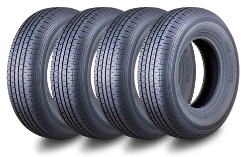 FREE COUNTRY Set 4 Premium Trailer Tires ST215/75R14 8PR LRD w/Scuff Guard - size: 215/75R14 8PR