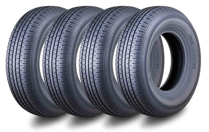 FREE COUNTRY Set 4 Premium Trailer Tires ST215/75R14 8PR LRD w/Scuff Guard - size: 215/75R14 8PR
