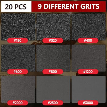 Shinboc 20 PCS 3 Inch Sanding Sponge 2000 Grit, Hook and Loop Sanding Disc - style: 2000 Grit