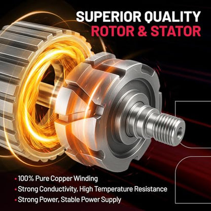 BDFHYK 55A High Output Alternator 12V 55A 1-Groove Pulley Counterclockwise