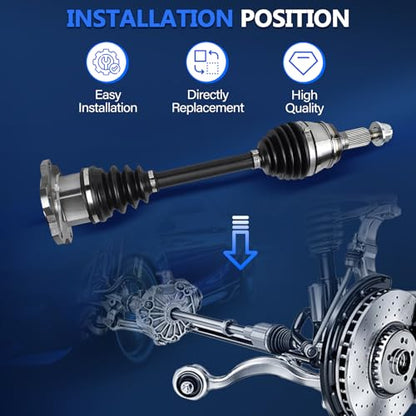 Maxfavor CV Axle Front Fit for 2007 2008 09-2020 Chevy Silverado 1500 Tahoe - size: Front Driver or Passenger