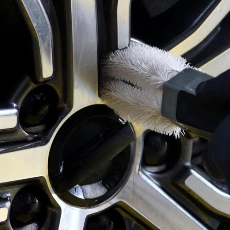 IMIKEYA Car Lug Nut Brush Auto Detail for Wheels and Tires Sturdy Sponge Brush for Lug Nut and Rim Detailing Essential Automotive Cleaning Accessory - size: Medium