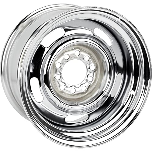 GM Dual Pattern Silver 15” x 8” Rally Wheel, 5 x 4.5 Inch - size: 15x8