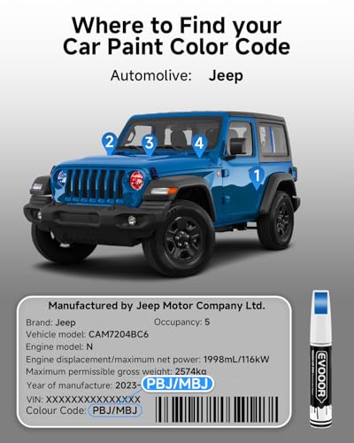 PBJ/MBJ Hydro Blue/Laser Blue Pearl Touch Up Paint Compatible with JeepExact Match 2 in 1 Touch up Paint for Chips and Nicks Repair - color: Hydro Blue/Laser Blue Pearl(PBJ/MBJ) Compatible with Cherokee/Compass/Liberty