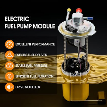 Electric Fuel Pump Module Assembly E3609M with Pressure Sensor Fit for Chevrolet Silverado & GMC Sierra 1500 2500 HD Classic, 2004-2007, 4.3L, 4.8L, 5.3L, 6.0L, 8.1L, Replace#FG0392, Sending Unit