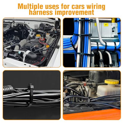 GOOACC Push Mount Cable Zip Ties Heavy Duty Nylon 5 Popular Sizes - color: 160pcs Push Mount Cable Zip Tie-5 Sizes