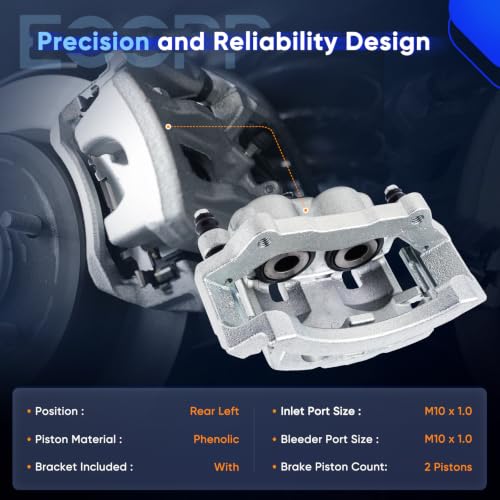 ECCPP 18-B4895 Rear Left Disc Brake Caliper Assembly - size: Rear Left[18-B4895]