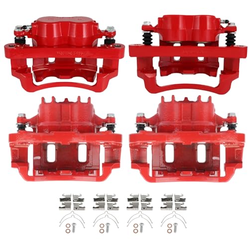 SCITOO Front & Rear Disc Brake Calipers Assembly w/Bracket For Ford - size: Front & Rear[18-B4791&18-B4790&18-B4753&18-B4752]