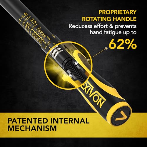 LEXIVON Torque Wrench, 3/8-Inch Drive, Dual Scale 20-120 FT-LB (27.1-162.7 N·m), Premium Rubber-Grip Handle, Deluxe Hybrid Case (LX-TW38) - size: 3/8"DR. 20–120 FT-LB