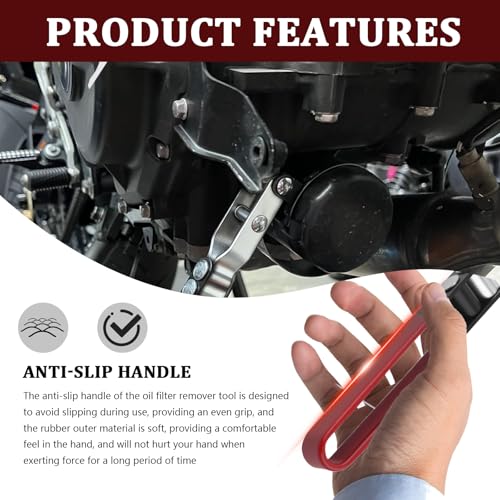 Adjustable Oil Filter Wrench,180° Swivel Small Oil Filter Wrench with Non-Slip Handles,Portable Oils Filters Removal Tool as Car Repair Tools for Filters 2-3/8" to 2-61/64"