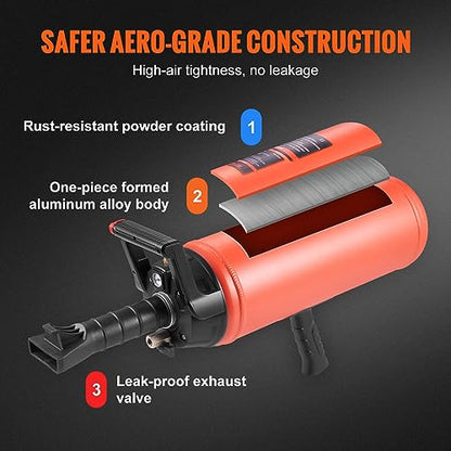 VEVOR Tire Seater, 2.4 Gal/9 L Air Tire Blaster, 150 PSI Handheld Portable Tire Inflator Tool, 87-116 PSI Operating Pressure for Tractor Truck ATV Car and Automobile Repair - size: 2.4 Gal/9 L