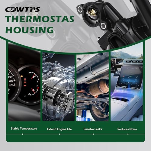 CDWTPS 902319 Engine Coolant Thermostat Housing Assembly fit for DODGE JEEP - size: 902-319
