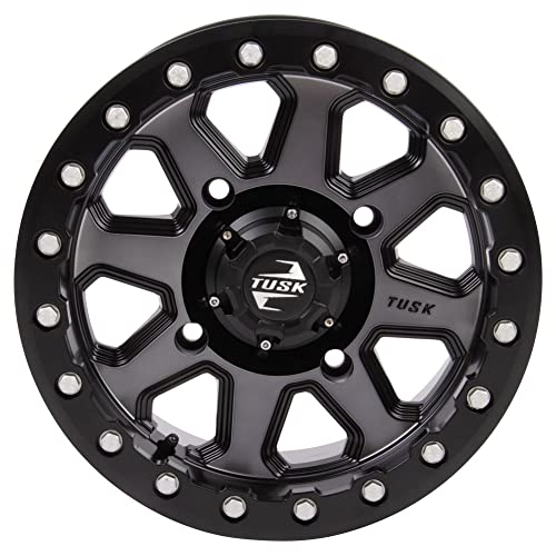 (4 Pack) 4/137 Tusk Uinta Beadlock Wheel 15x7 6.0 + 1.0 Gunmetal/Black For Can-Am Maverick Sport Max 1000R DPS 2019-2024