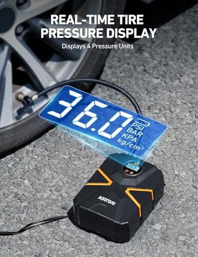 AstroAI S1 Tire Inflator Portable Air Compressor 12V DC with Digital Gauge