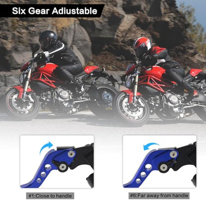 Motorcycle 7/8" 22mm Handlebar Brake Master Cylinder Clutch Lever - color: Bule