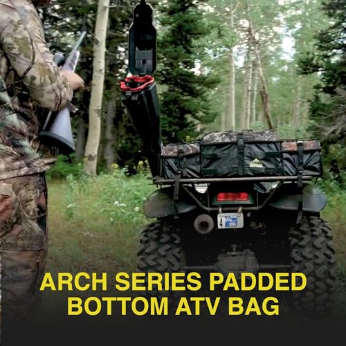 ATV Tek Arch Series Storage Bag – Heavy Duty Waterproof ATV Storage Bag with Steel Frame, 4000cu Cargo Capacity and Padded Bottom Seat & Backrest for Passenger - color: Black