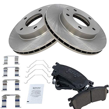 TRQ Front Brake Pad and Rotor Set Ceramic - style: BKA10577