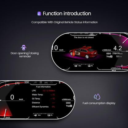 12.3 Inch Digital Gauge Cluster Virtual Cockpit for BMW X6 E71 E72 2007-2013 LCD Instrument Dashboard Speedometer Screen Panel Head Unit