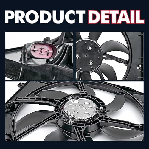 KELOKE Engine Radiator Cooling Fan Assembly Motor for Audi & Volkswagen - size: 5Q0121207K