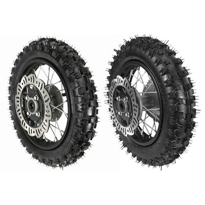2.50-10 Front Wheel Tire & 3.00-10 Rear Wheel Tire for Mini Dirt Pit Bike Razor CRF50 XR50 SSR - size: 2.50-10 in + 3.00-10 in