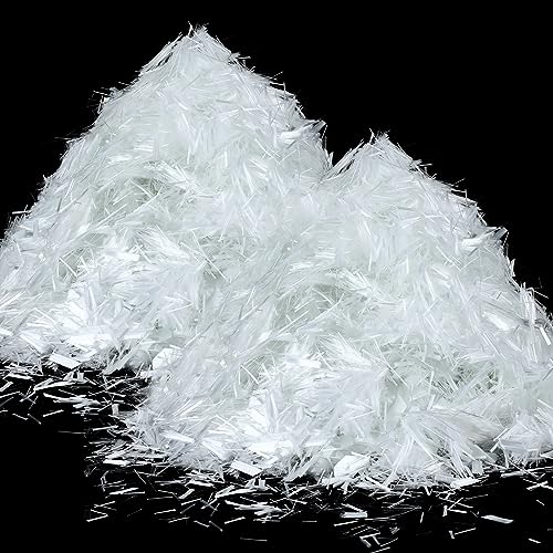 Marsui 20 lb 3/4'' (19 mm) Fiberglass for Concrete Cement Mortar Mix, Reinforcement Anti Seepage Anti Cracking White Fibers Fiberglass for Concrete Building Walls Garden Floor