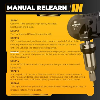 TPMS Sensor,433Mhz GM Tire Pressure Montoring Sensor - size: 1 PCS