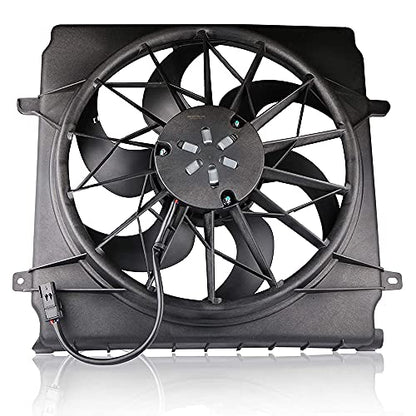 MOSTPLUS - 55037692AB - Radiator Cooling Fan Assembly with Motor - Compatible with 2004-2007 Jeep Liberty 2.4L 3.7L - style: 2004-2007 Liberty