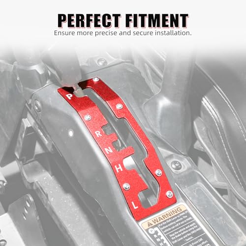 NICECNC Shift Shifter Gate Plate Panel with Gear Letter Red - color: red