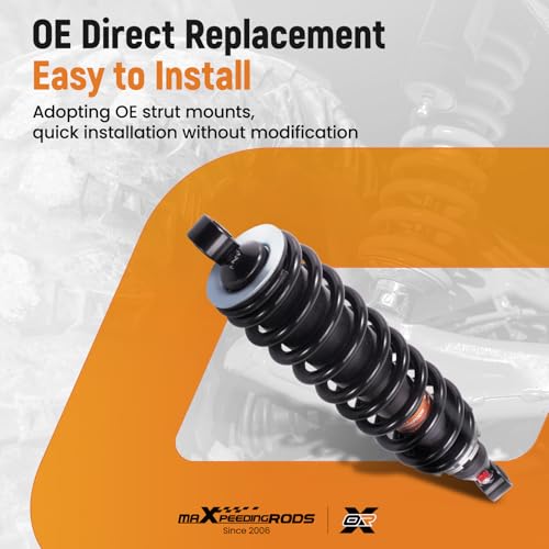 maXpeedingrods Front Struts Shock Absorber for 2000-2006 Honda Rancher 350 2x4 4x4 ES TRX350TE TRX350TM TRX350FE TRX350FM BF, Monotube Shock Replace 51400-HN5-671 51400-HN5-990 - style: 1 Pieces Front