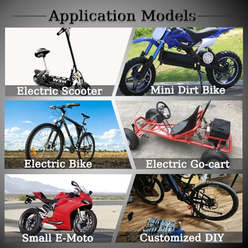 36V Motor Kit 500W Brushed Electric Motor and Controller, Throttle with Key - size: 36V 500W