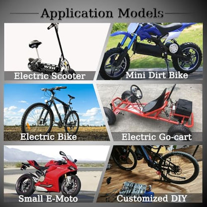 36V Motor Kit 500W Brushed Electric Motor and Controller, Throttle with Key - size: 36V 500W