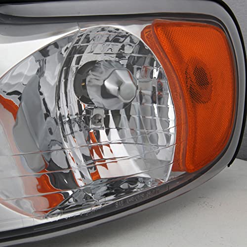 AKKON - For Lincoln Town Car OE Replacement Chrome Bezel Headlights Driver/Passenger Head Lamps Pair New