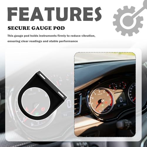 52mm Gauge Pod Mount Single Hole Panel,Sturdy & Durable Metal Gauge Mount Holder for Securing Mounting Gauges,Universal Auto Gauges Mounting Brackets for Car/Truck/SUV